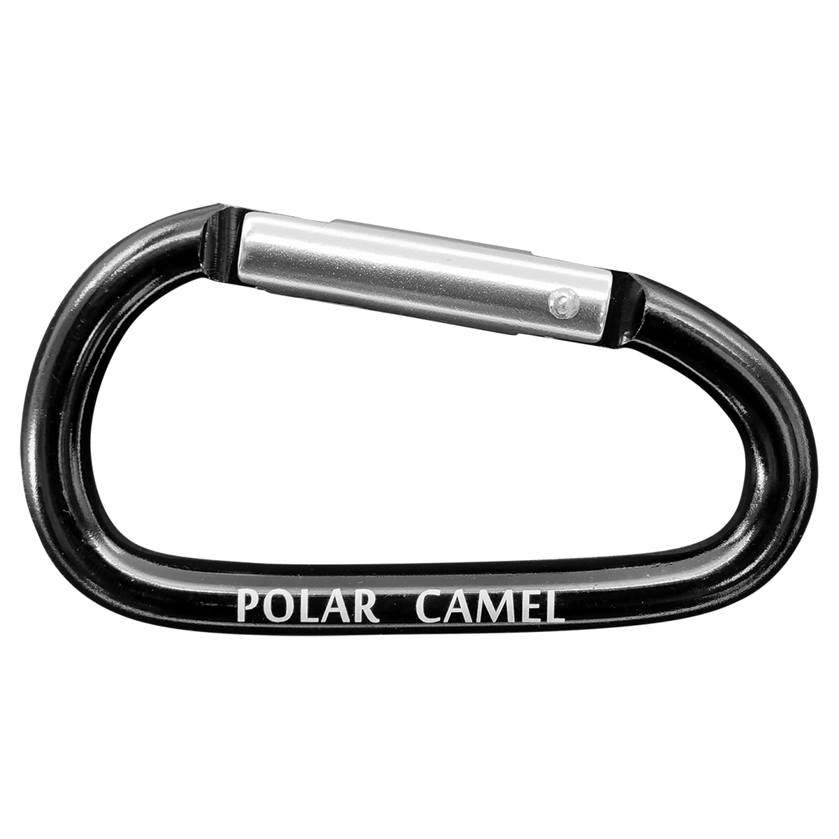 Black water bottle carabiner clip