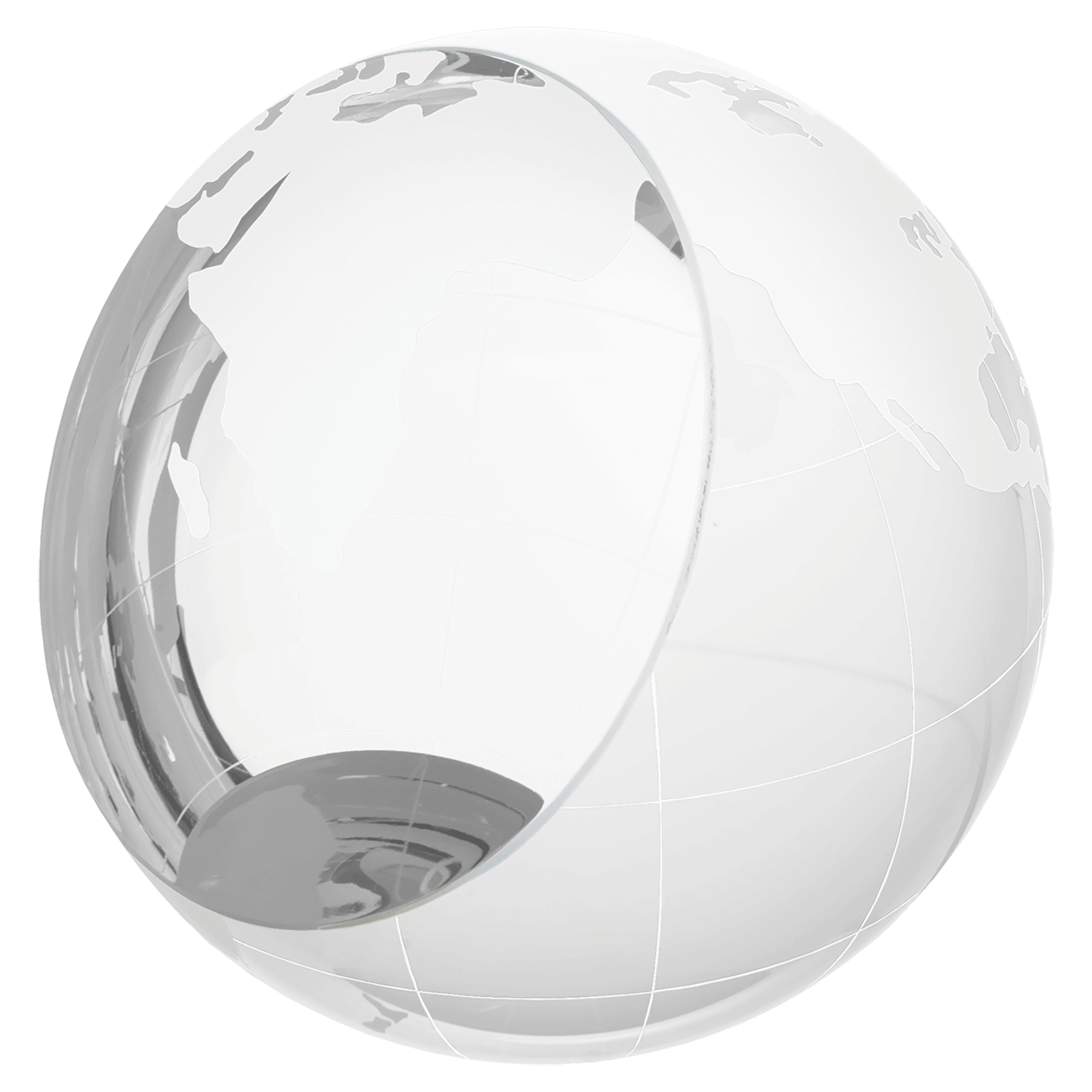 3 inch faceted crystal globe paperweight
