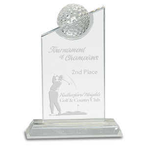 Crystal Golf Ball Peak Award 7 1/4"