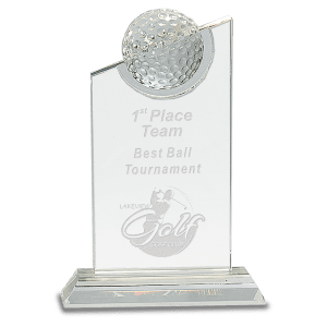 Crystal Golf Ball Peak Award 8"