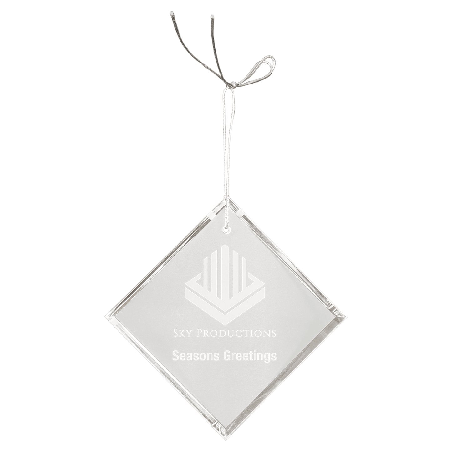 Personalized crystal diamond ornament, custom engraved