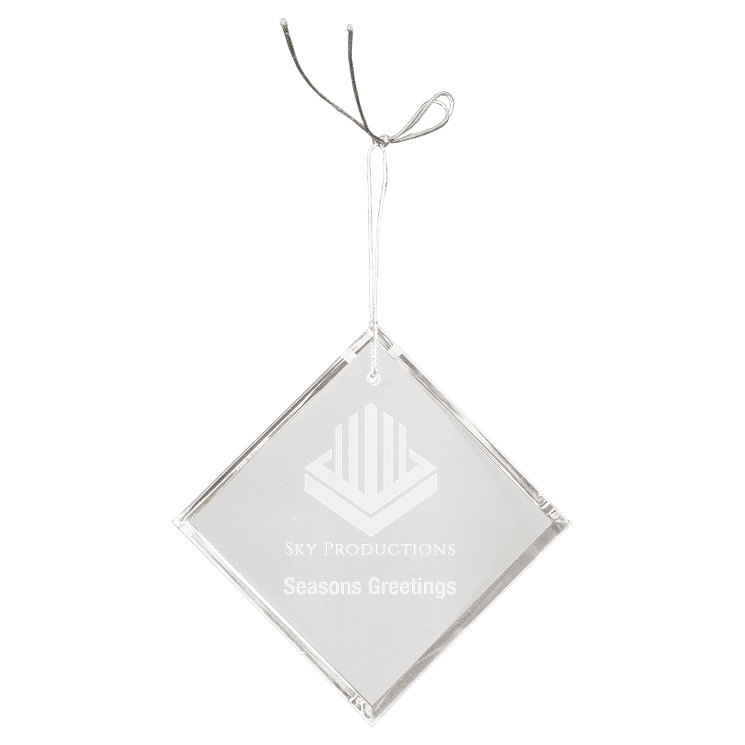 Personalized crystal diamond ornament, custom engraved