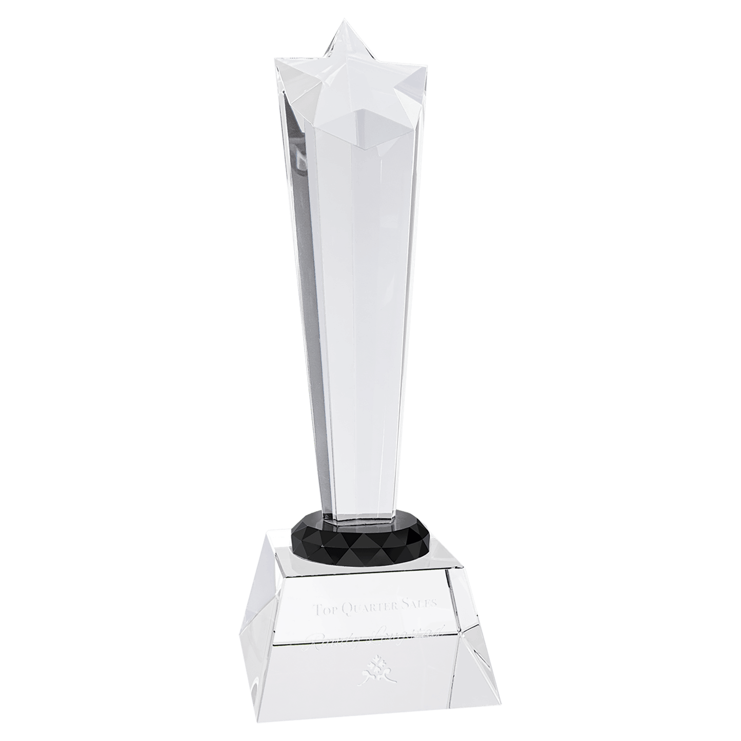 9" Crystal Rising Star with Clear Base