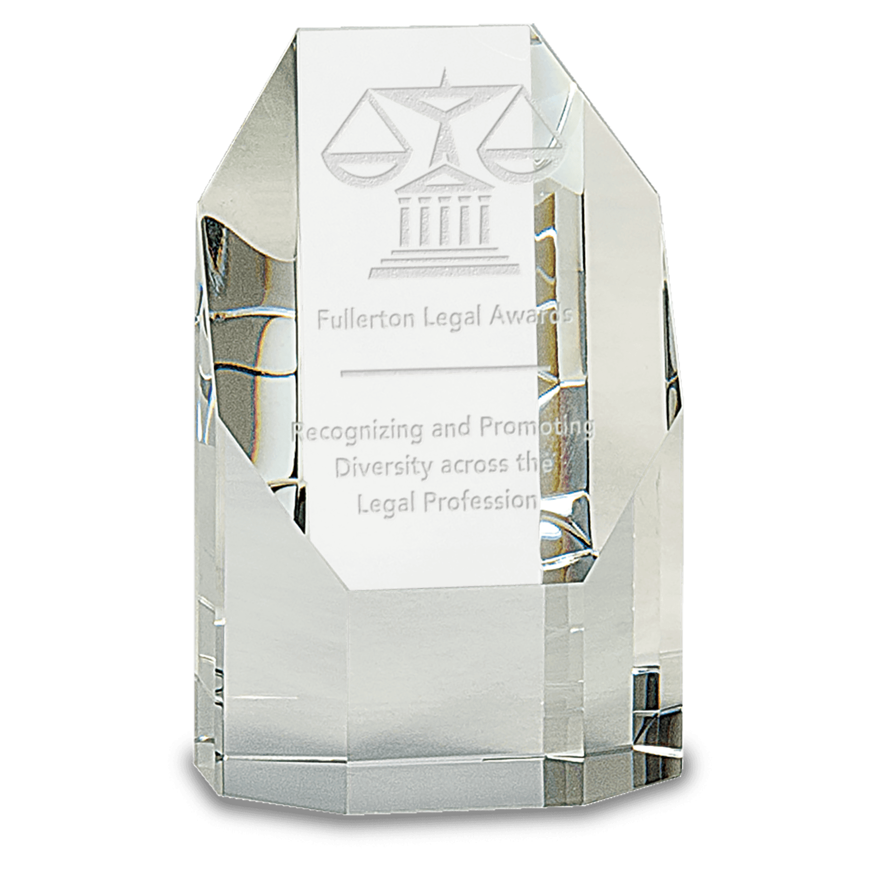 5" Clear Crystal Octagon Tower