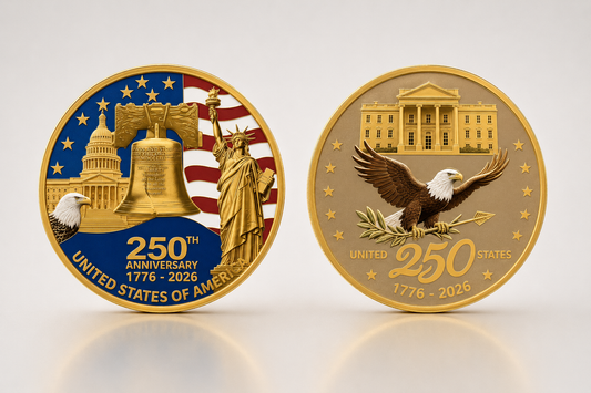 PREORDER: Limited Edition USA 250th Anniversary Commemorative Challenge Coin