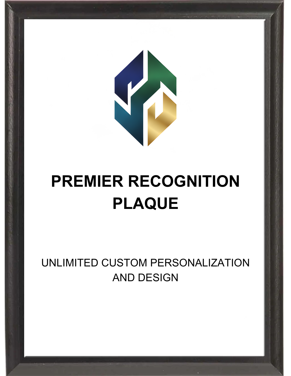 color printed plaque black portrait