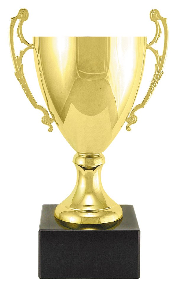 Italian Classic Cup Trophy on Marble – Gold / Open Top / 16½"