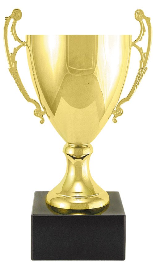 Italian Classic Cup Trophy on Marble – Gold / Open Top / 15½"
