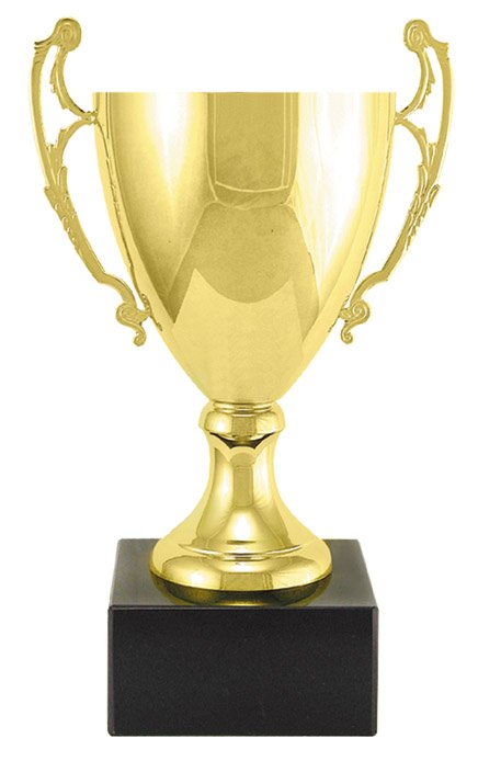 Italian Classic Cup Trophy on Marble – Gold / Open Top / 11¾"
