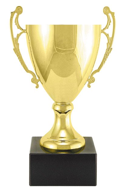 Italian Classic Cup Trophy on Marble – Gold / Open Top / 10¾"