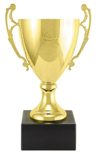 Italian Classic Cup Trophy on Marble – Gold / Open Top / 8¼"