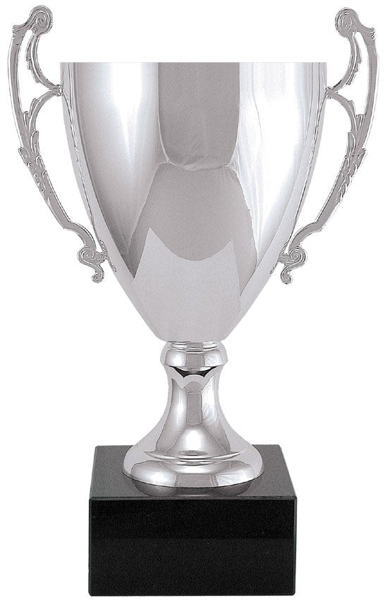 Italian Classic Cup Trophy on Marble – Silver / Open Top / 16½"