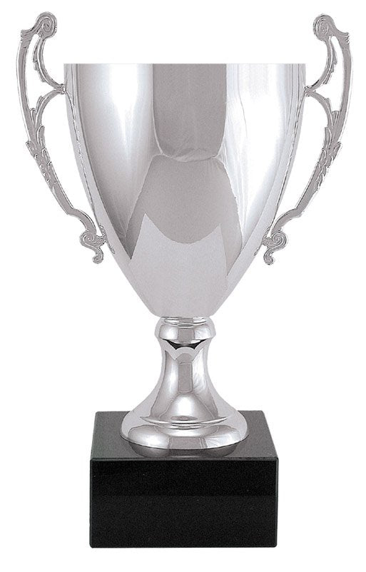 Italian Classic Cup Trophy on Marble – Silver / Open Top / 15½"