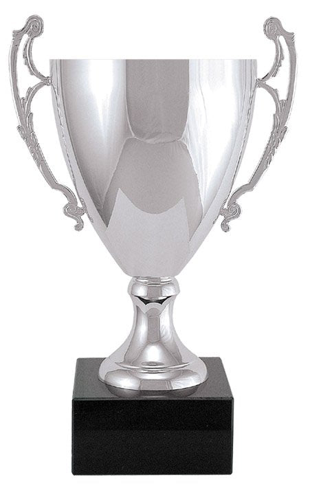Italian Classic Cup Trophy on Marble – Silver / Open Top / 13¾"