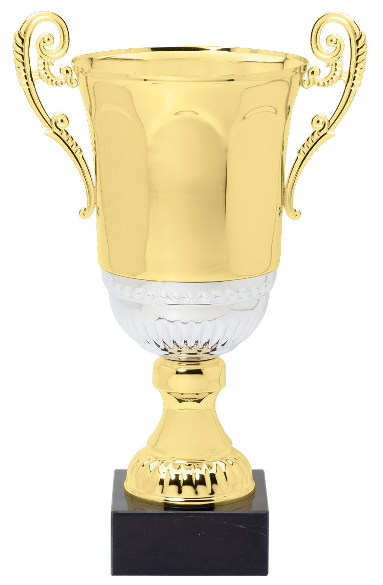 Gold Italian Cup Trophy with Silver Base Band – 22½"