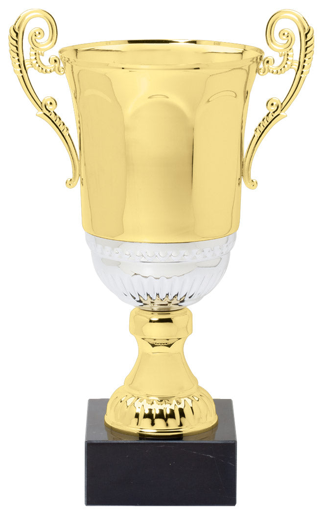Gold Italian Cup Trophy with Silver Base Band – 20½"