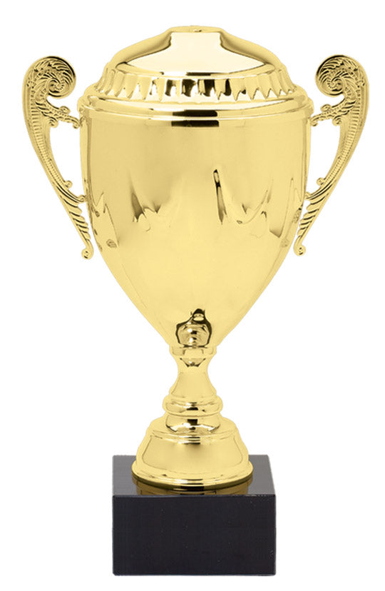 Gold Italian Cup Trophy with Lid – 16½"