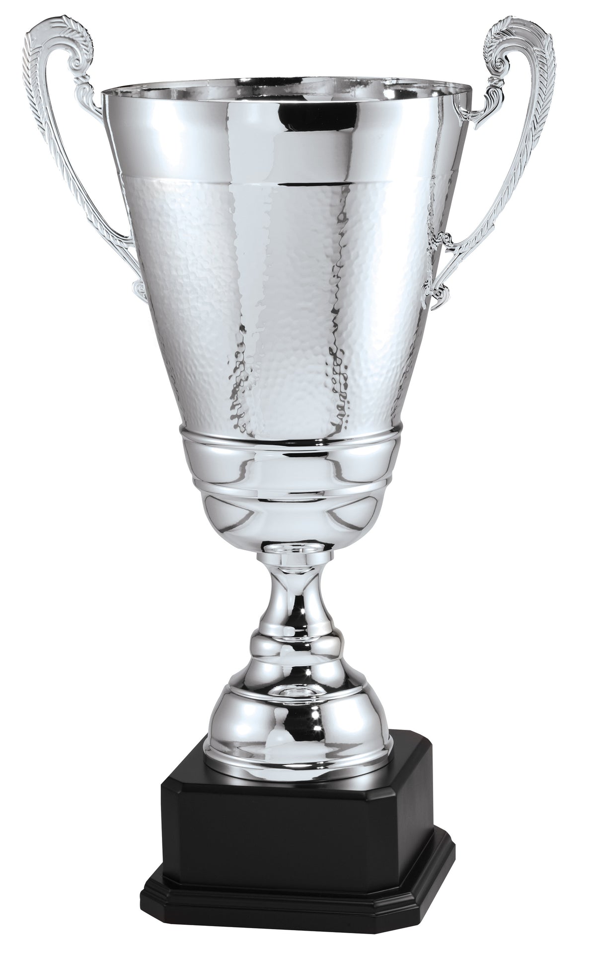 Hammered Silver Italian Cup Trophy – engravable award