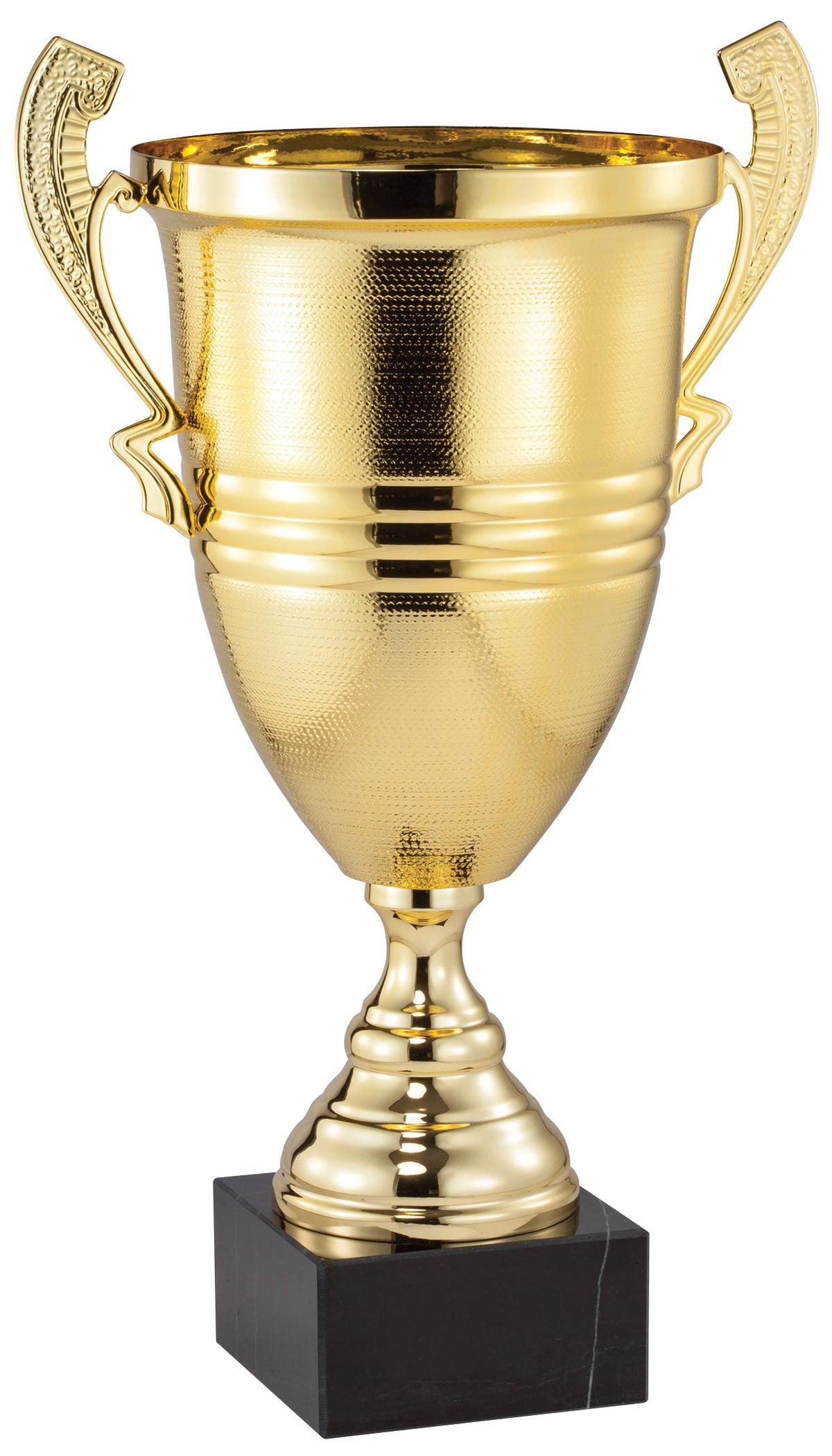 Ringed Italian Cup Trophy on Marble – Gold / 20½"
