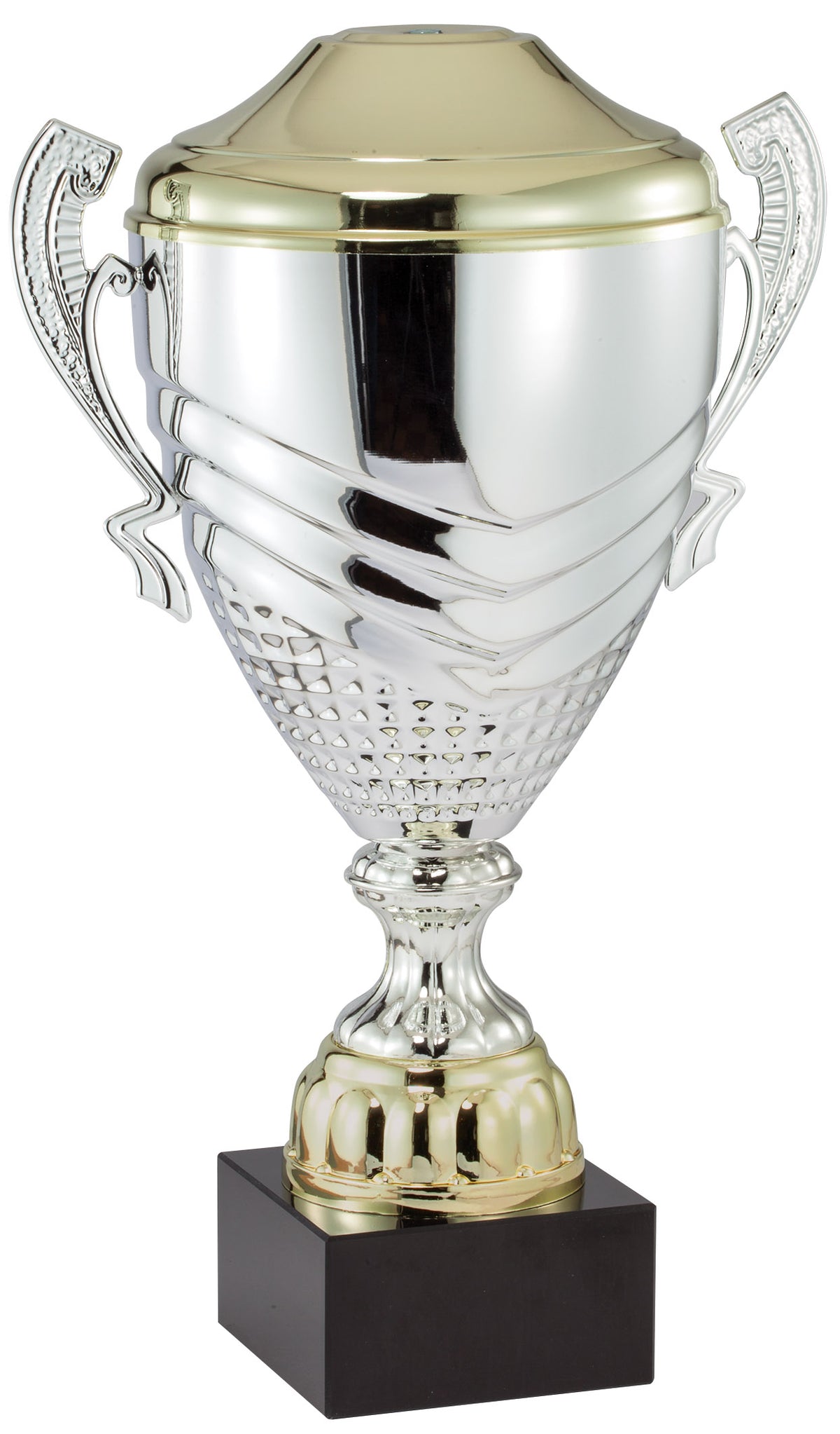 Two-Tone Italian Cup Trophy with Gold Lid – 20"
