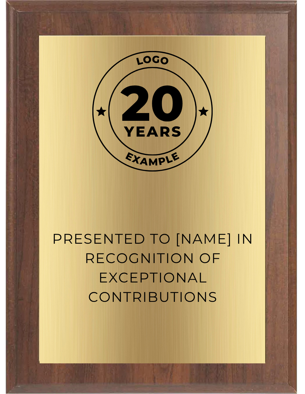 cherry plaque with gold plate