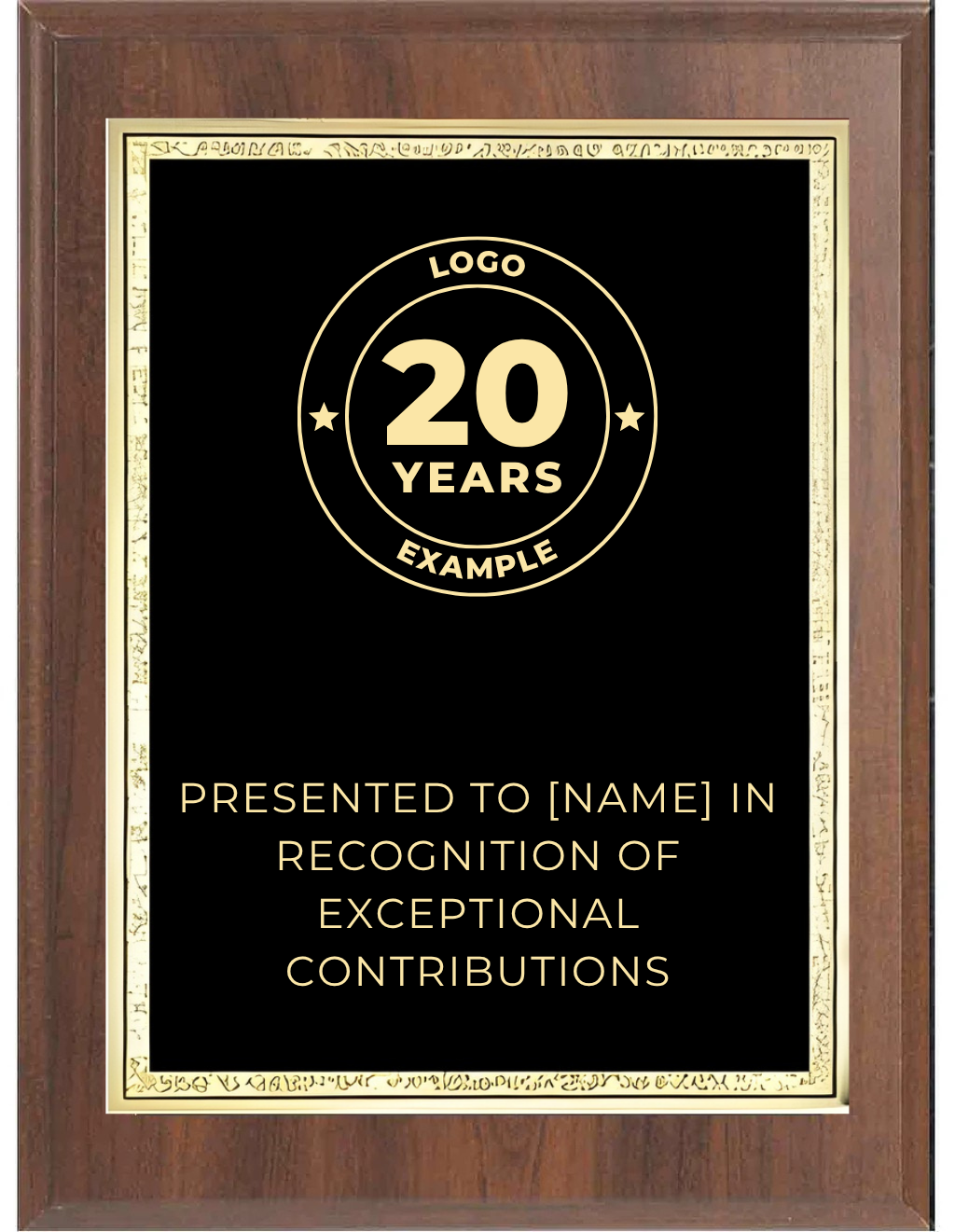 cherry plaque with Florentine border plate