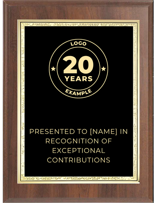 cherry plaque with Florentine border plate