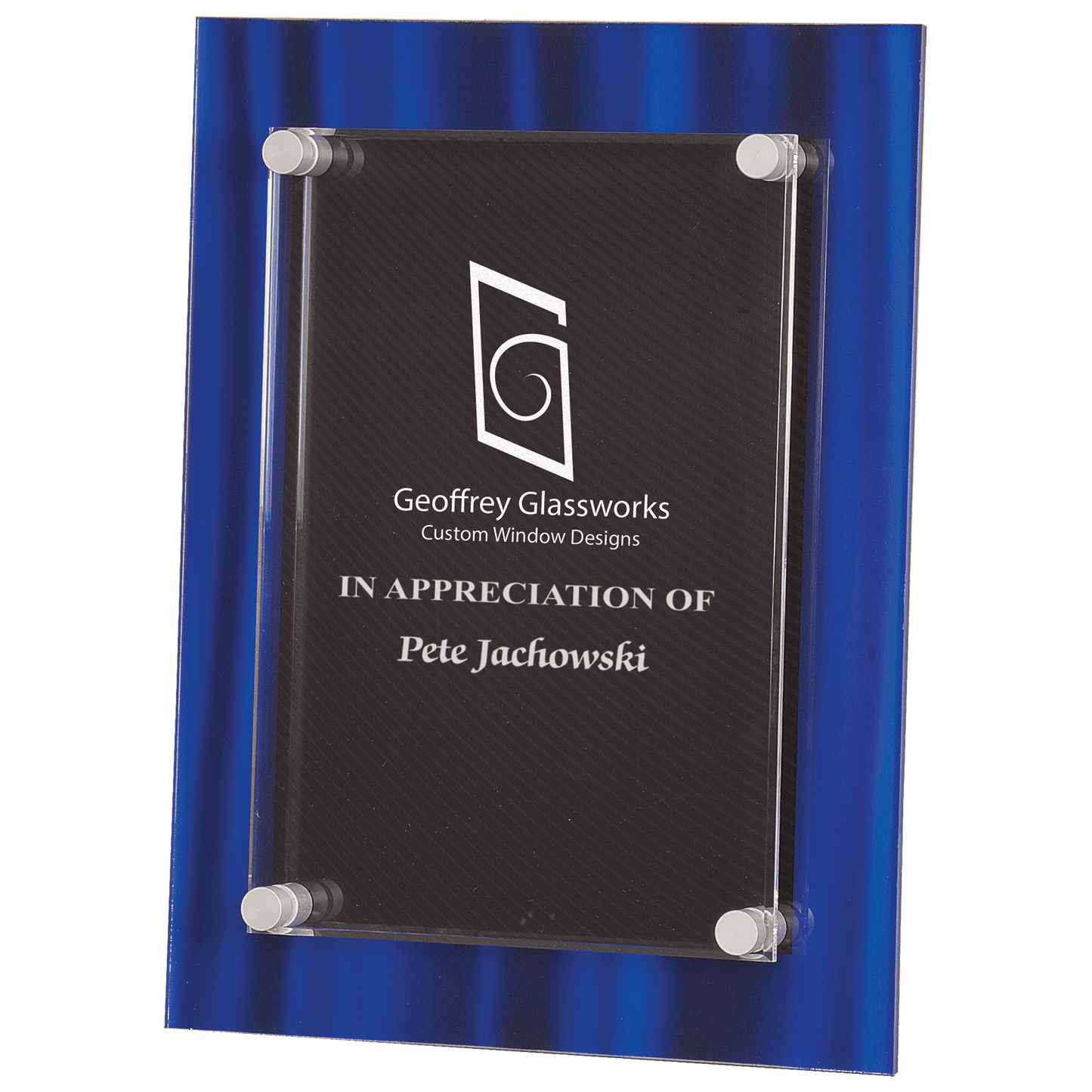 Blue 9" x 12" Velvet Stand-Off Acrylic Plaque
