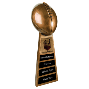 Antique Gold Football Resin 15"