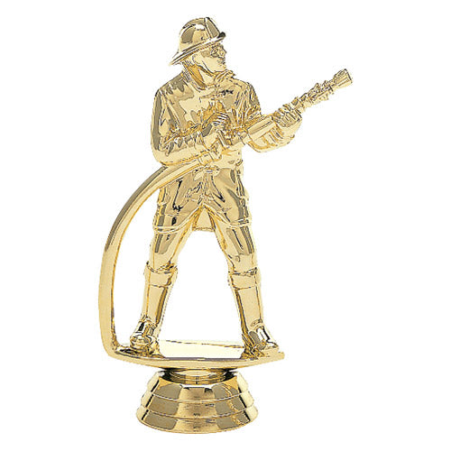 Firefighter Figure, Male, Gold - 5"