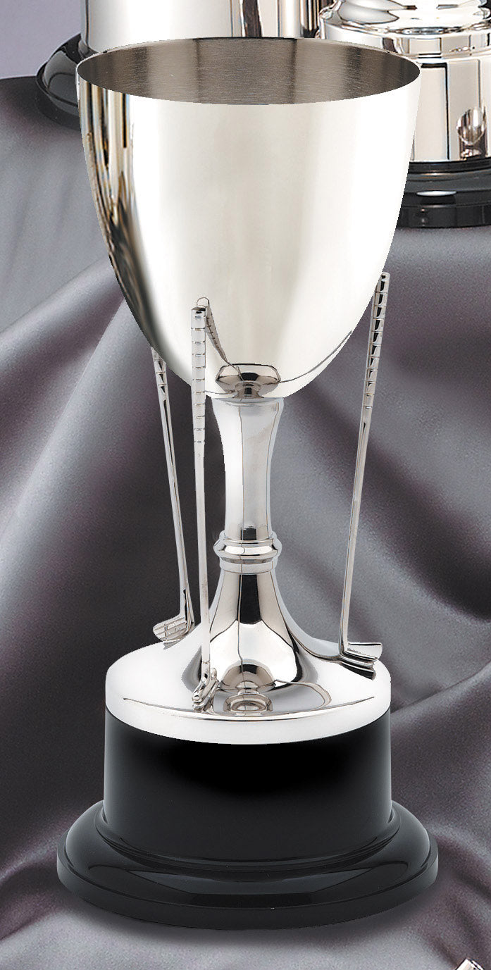 Nickel Plated Golf Cup Trophy – engravable award