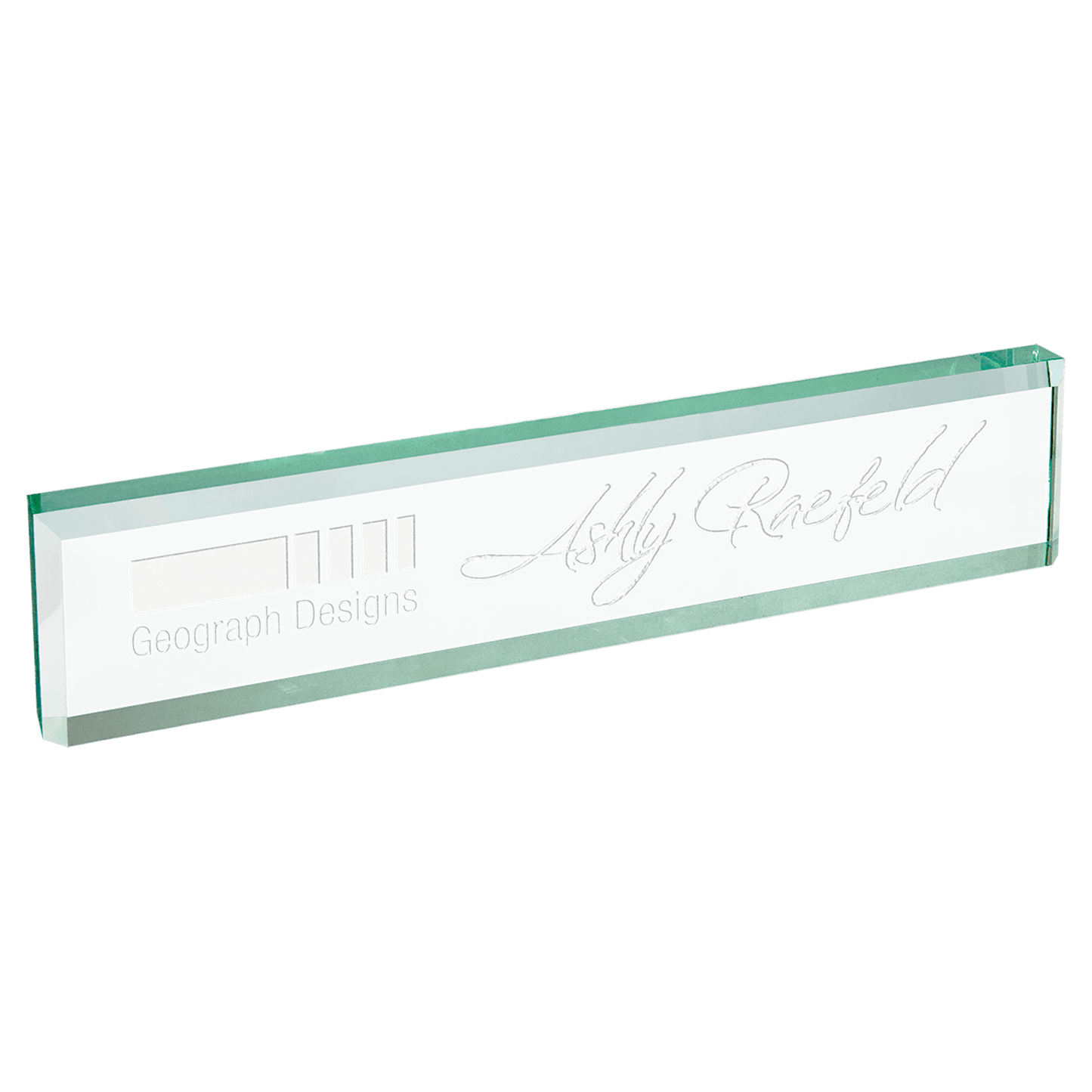 10" Jade Glass Desk Wedge