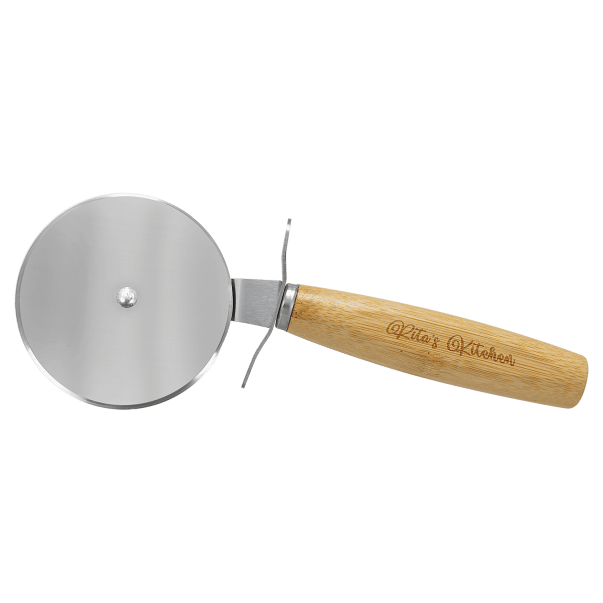personalized bamboo pizza cutter