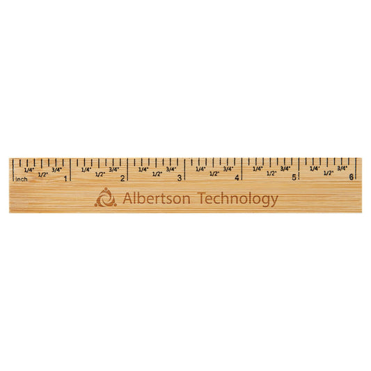 6 inch bamboo ruler, personalized