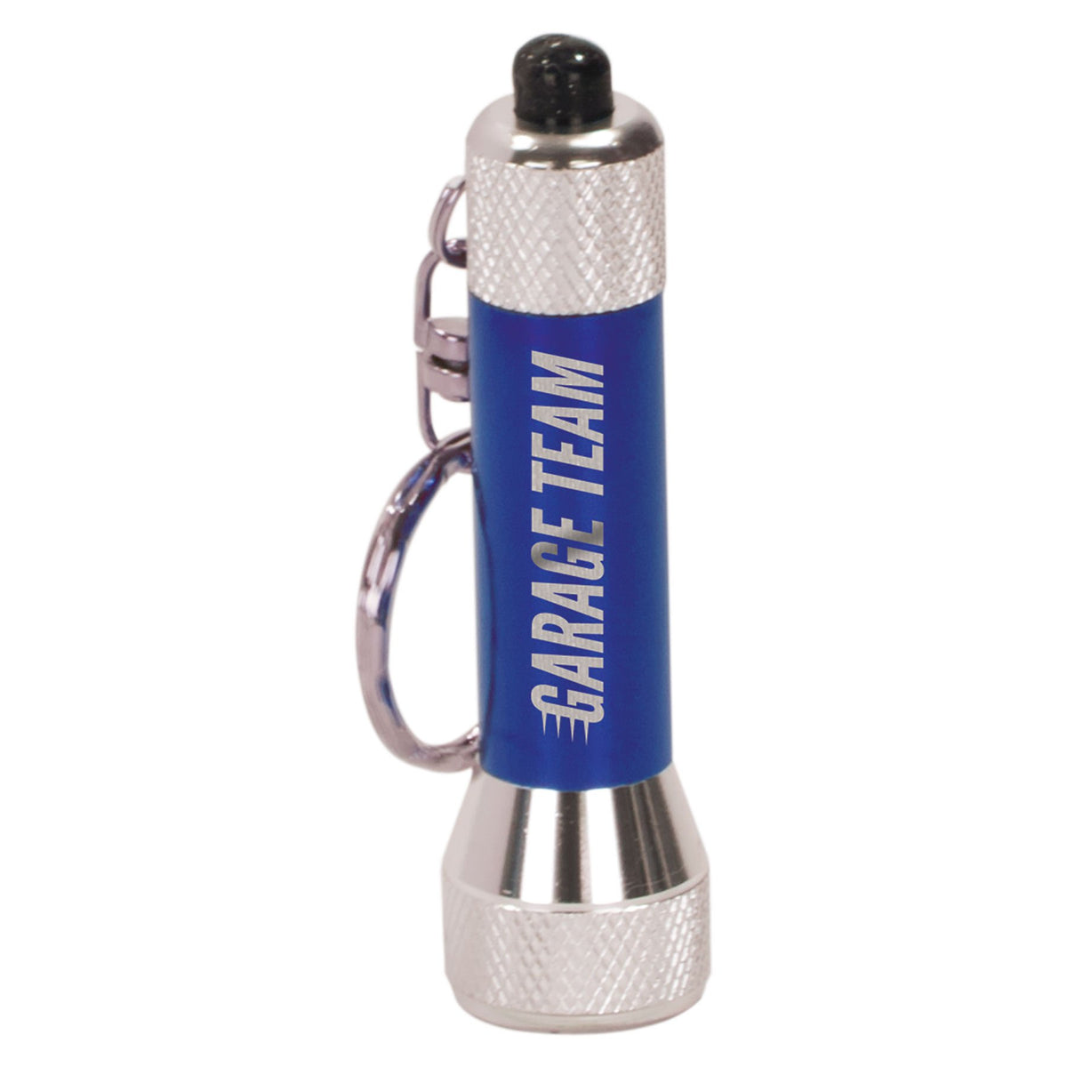 Personalized blue 5-LED flashlight keychain