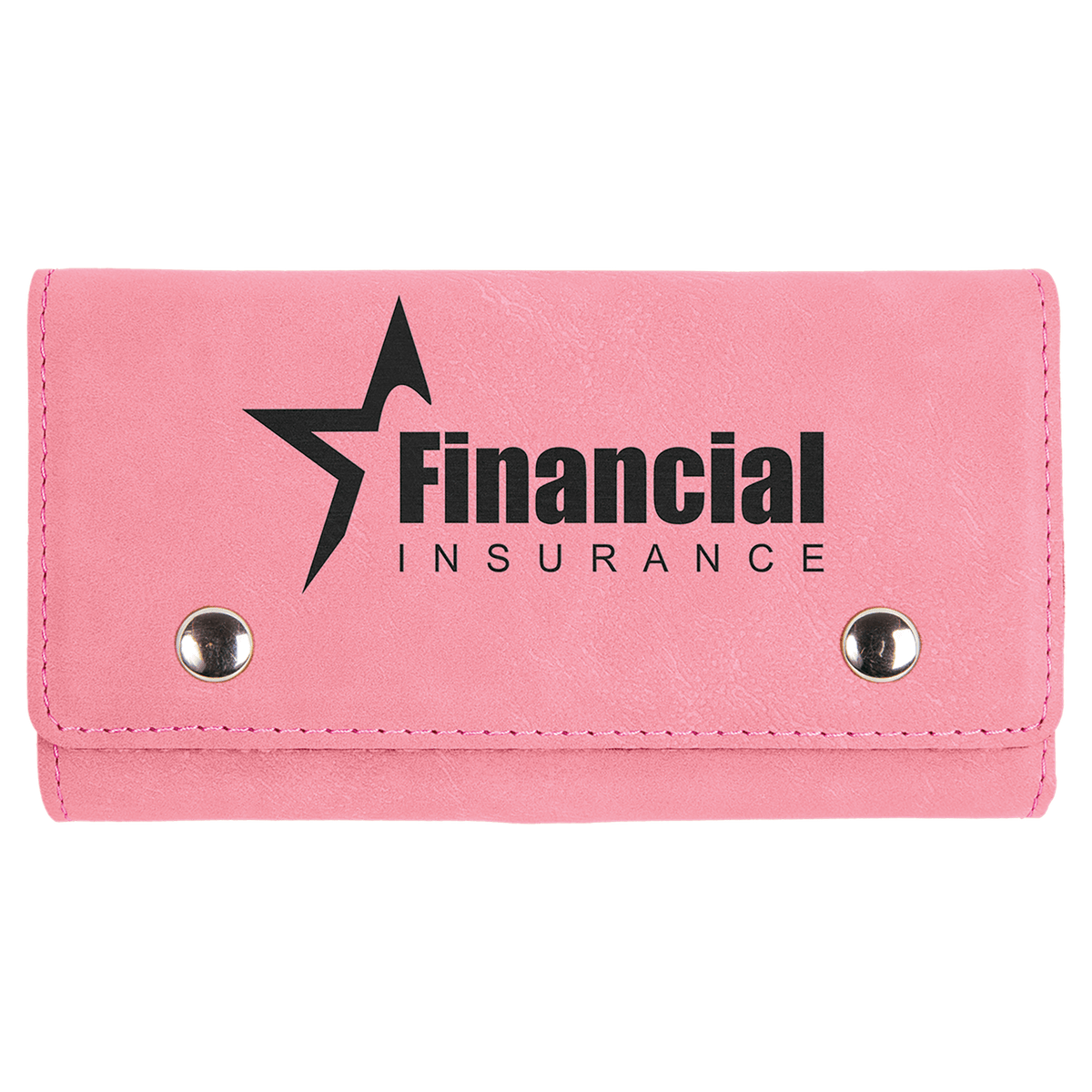 Personalized pink leatherette card and dice set