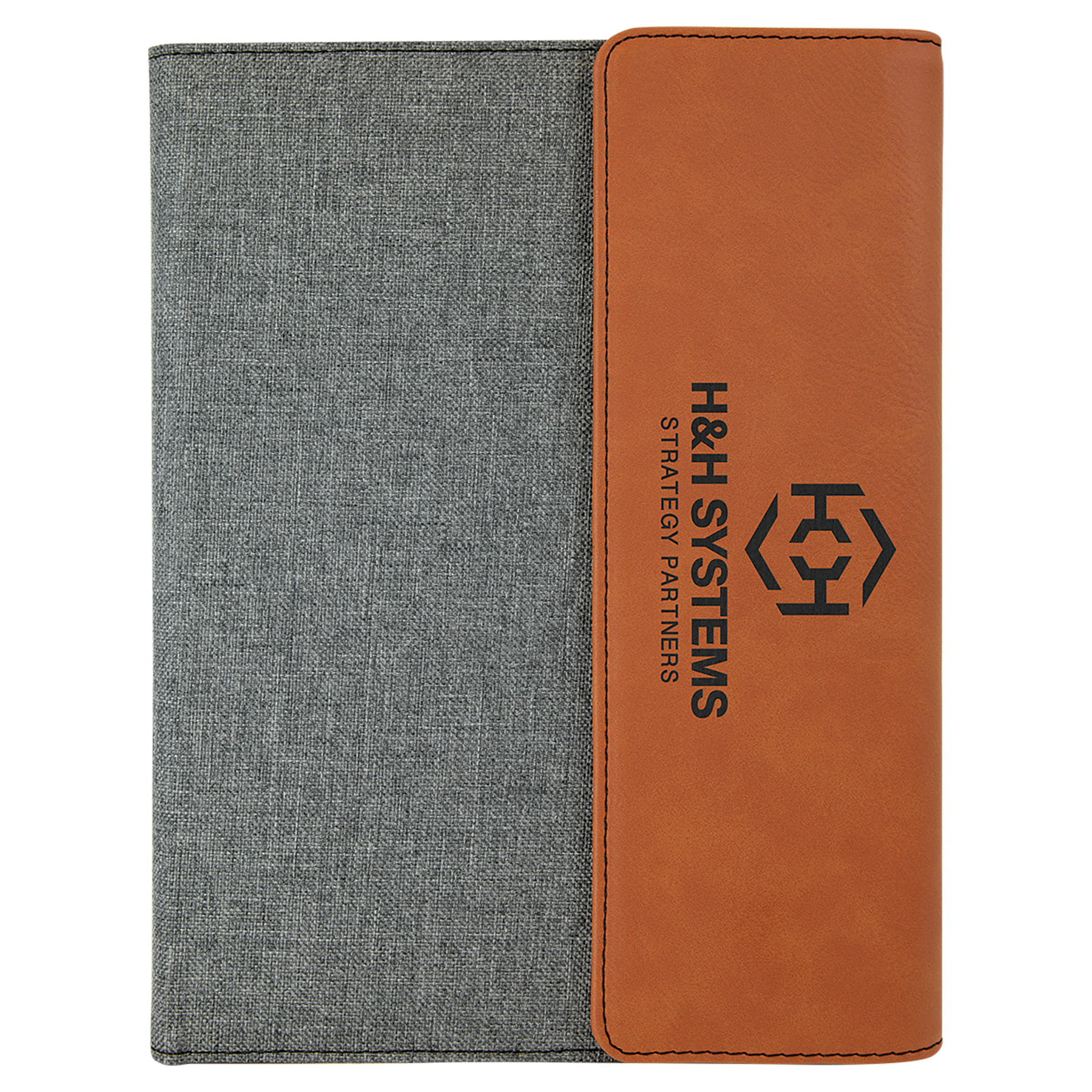 Rawhide canvas leatherette portfolio with notepad