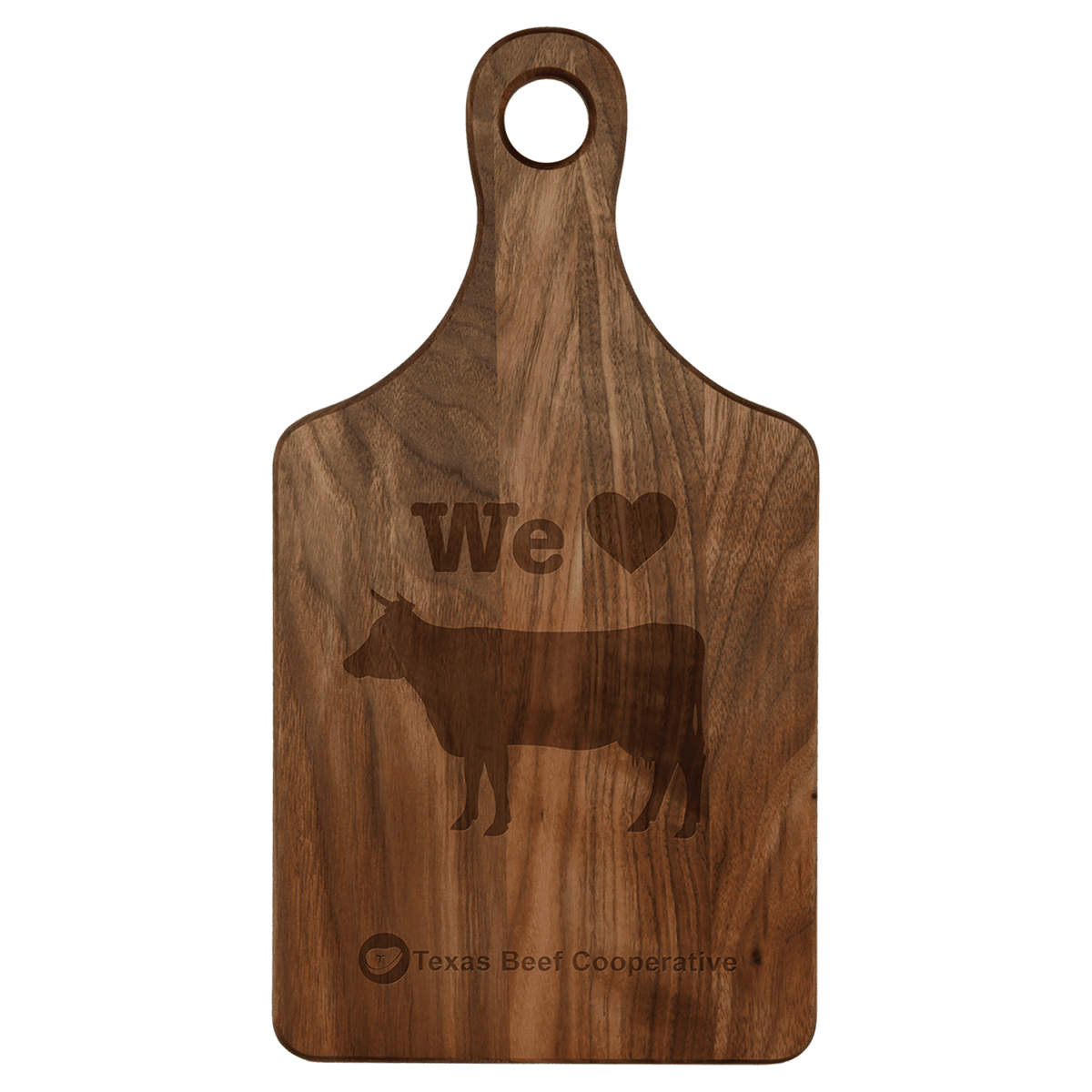 personalized walnut paddle cutting board