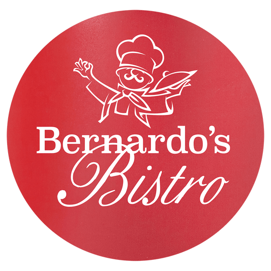 Personalized round red and white silicone coaster