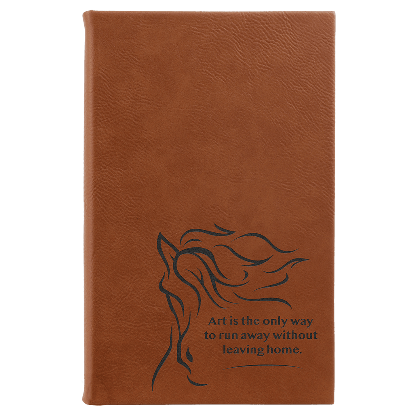 Rawhide Small personalized leatherette sketch book with unlined paper