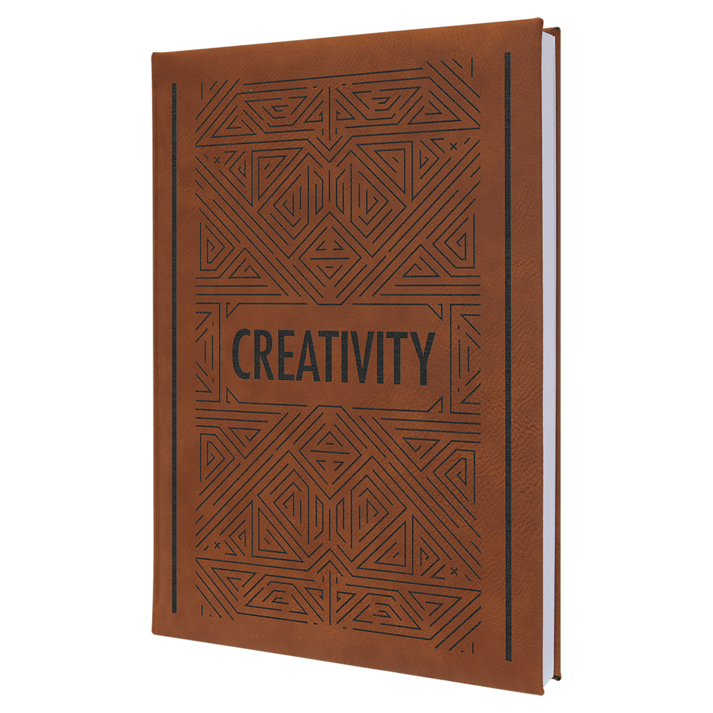 Rawhide Large personalized leatherette sketch book with unlined paper