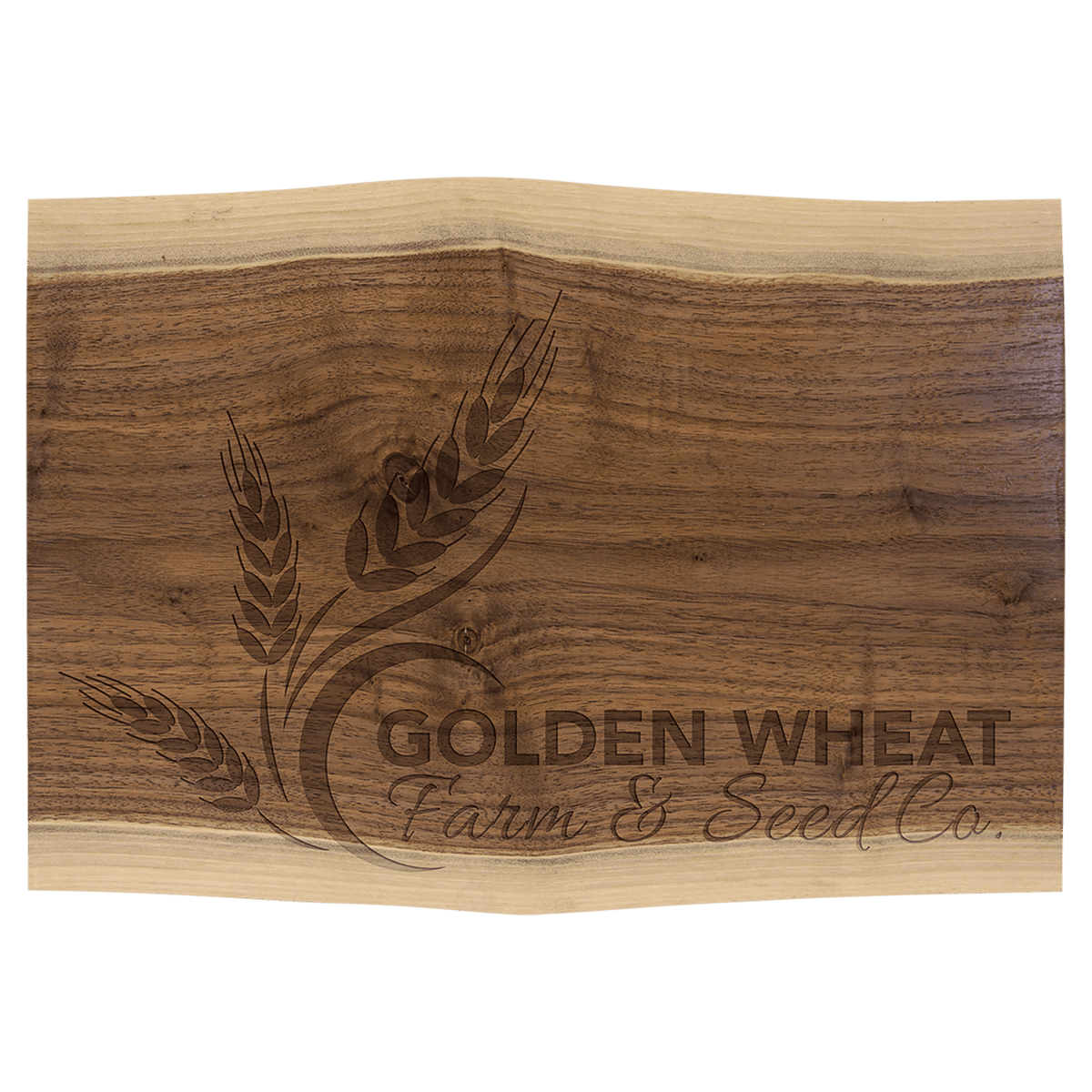 13¾″ × 9¾″ personalized black walnut charcuterie board