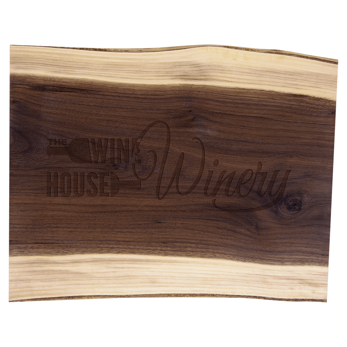 15″ × 11½″ personalized black walnut charcuterie board