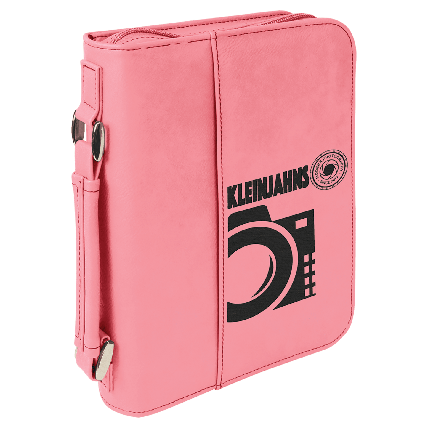 Pink Leatherette Zippered Bible & Book Cover, 6¾" x 9¼"