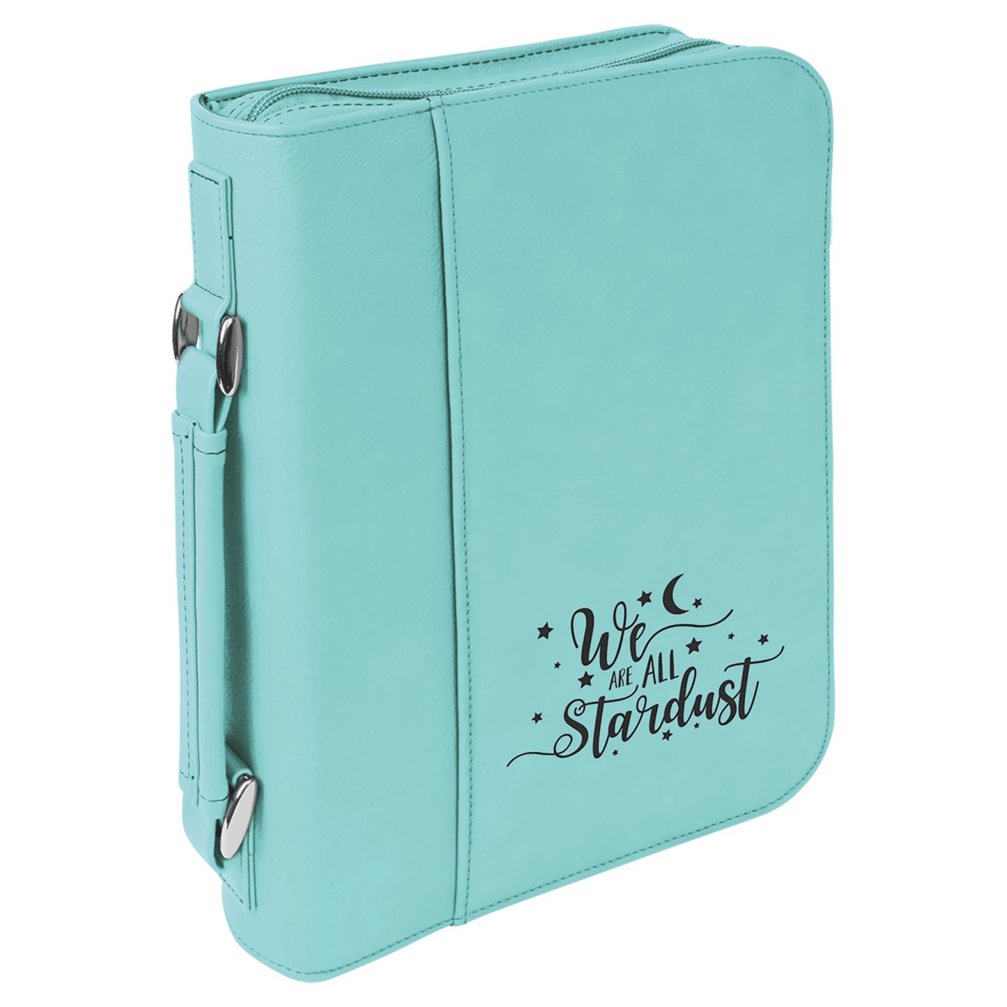 Teal Leatherette Zippered Bible & Book Cover, 7½" x 10¾"