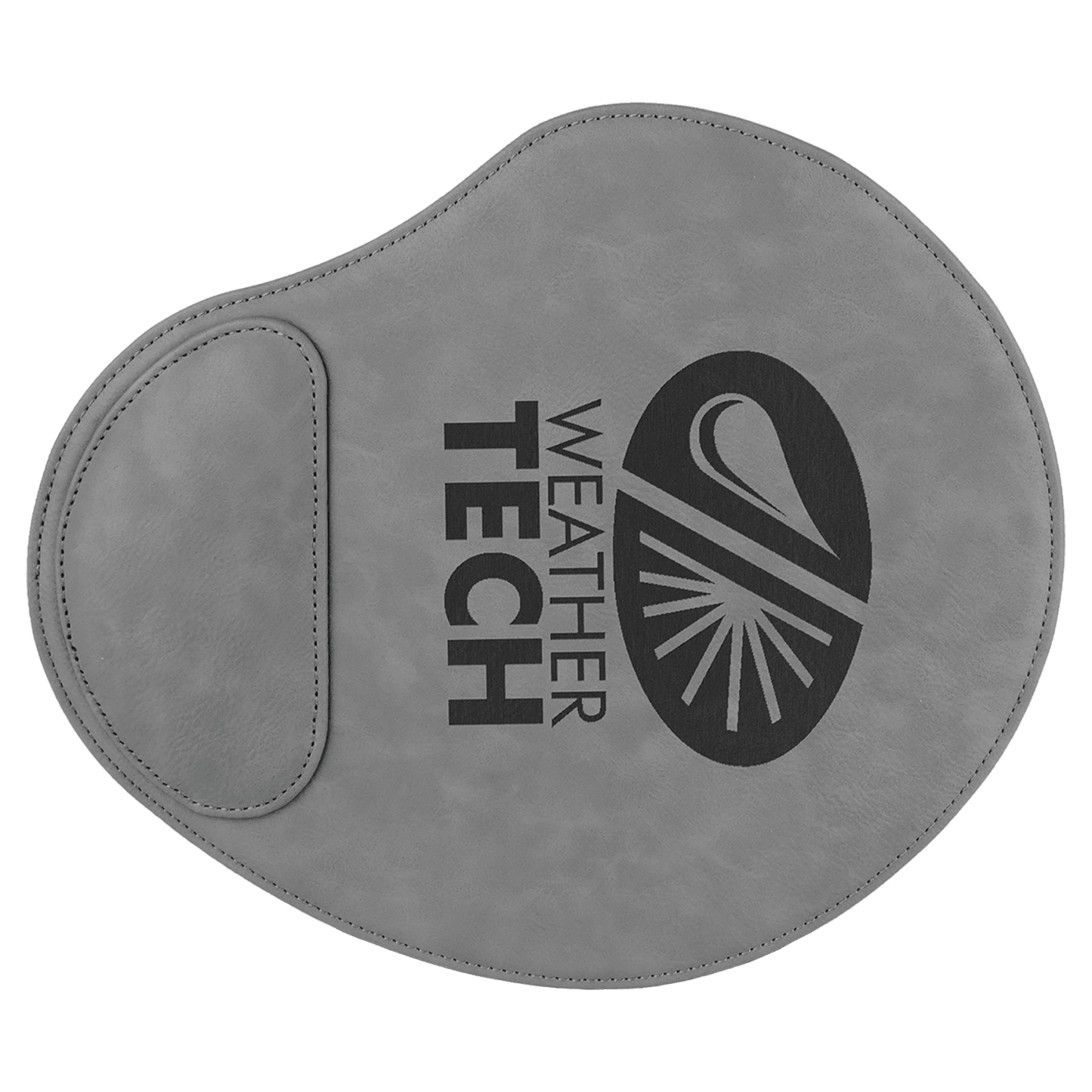 Gray Leatherette Mouse Pad