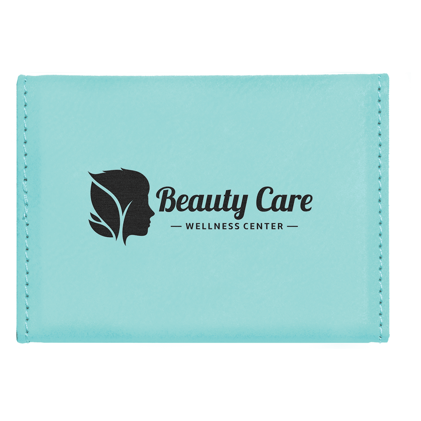 Teal Leatherette Business Card Holder