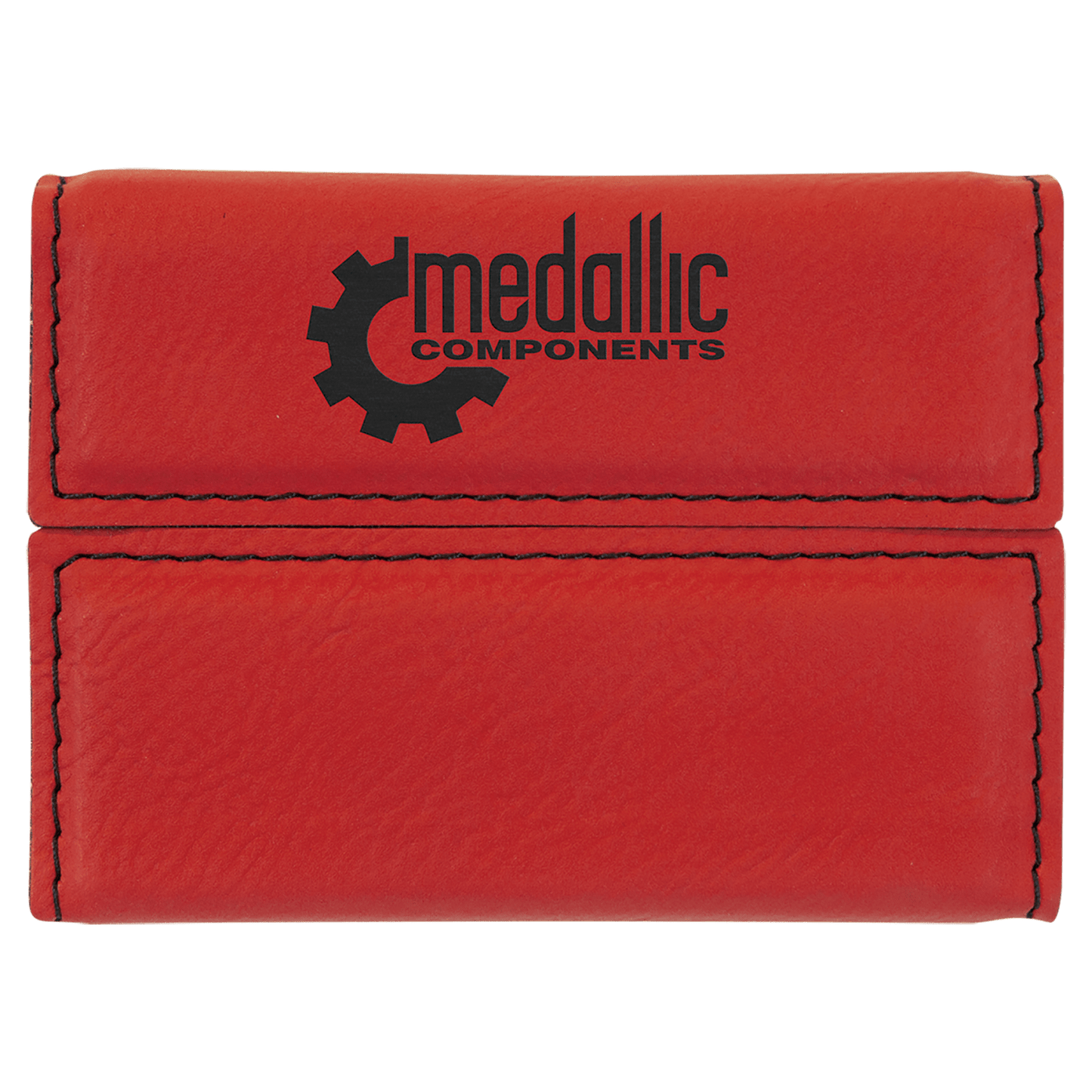 Red Leatherette Business Card Holder