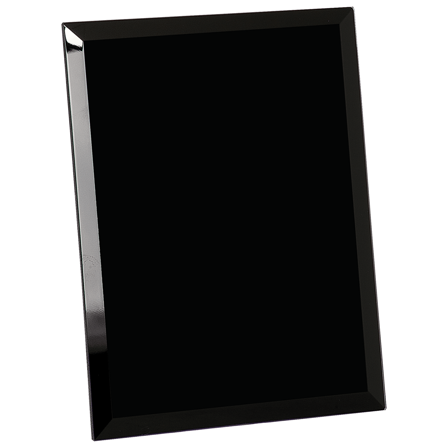 7" x 9" Black Glass Mirror Plaque