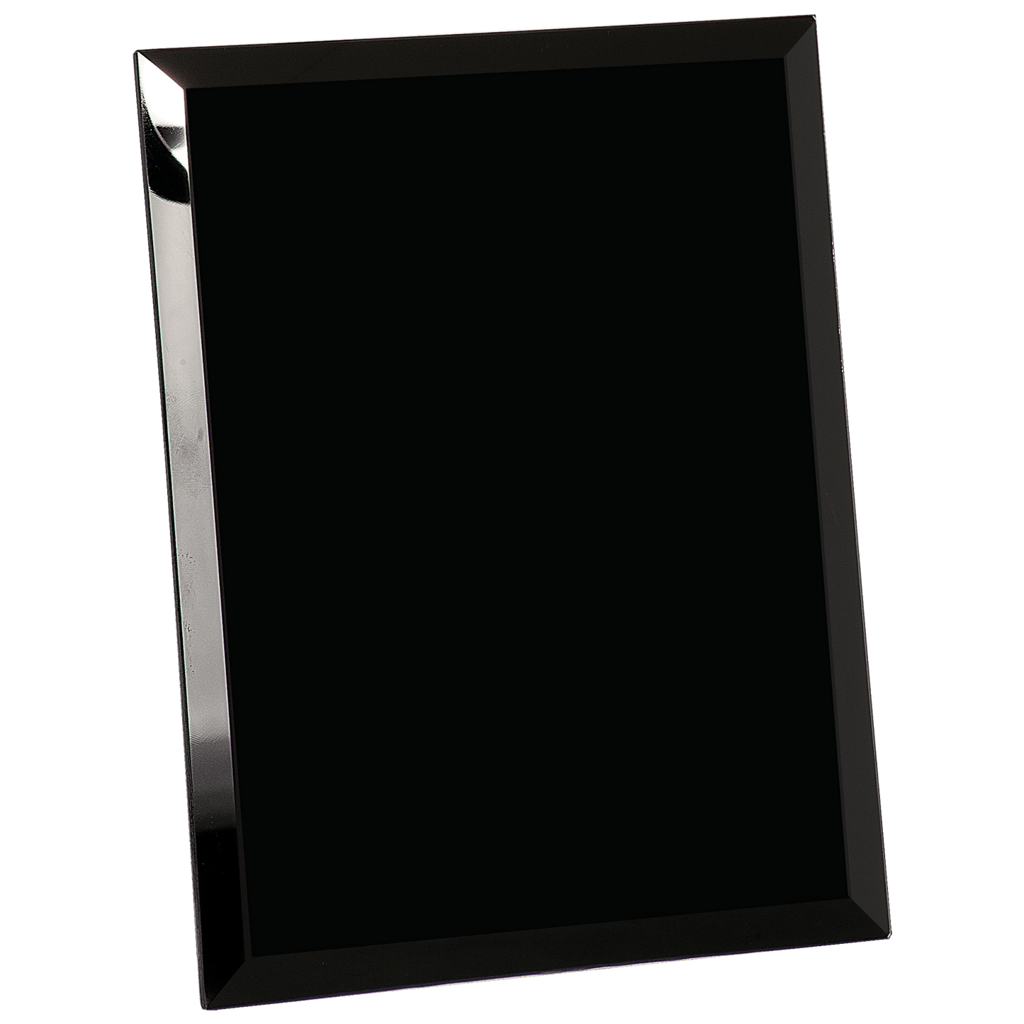 8" x 10" Black Glass Mirror Plaque
